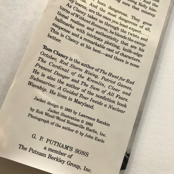 Tom Clancy WITHOUT REMORSE Vietnam Veteran Story John Kelly AKA Mr. Clark - Picture 3 of 4